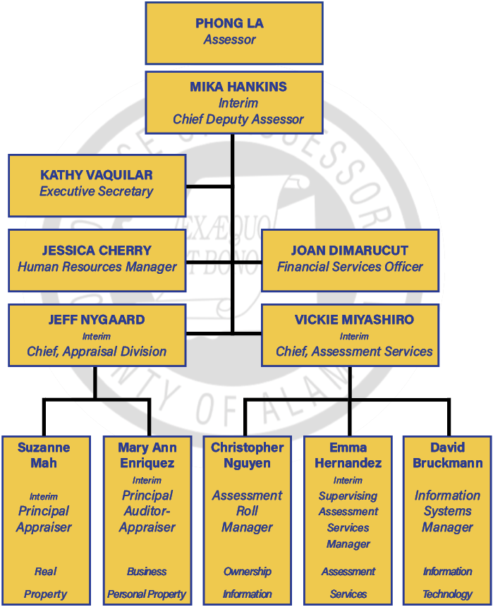 Picture of Assessor's Office current organizational chart